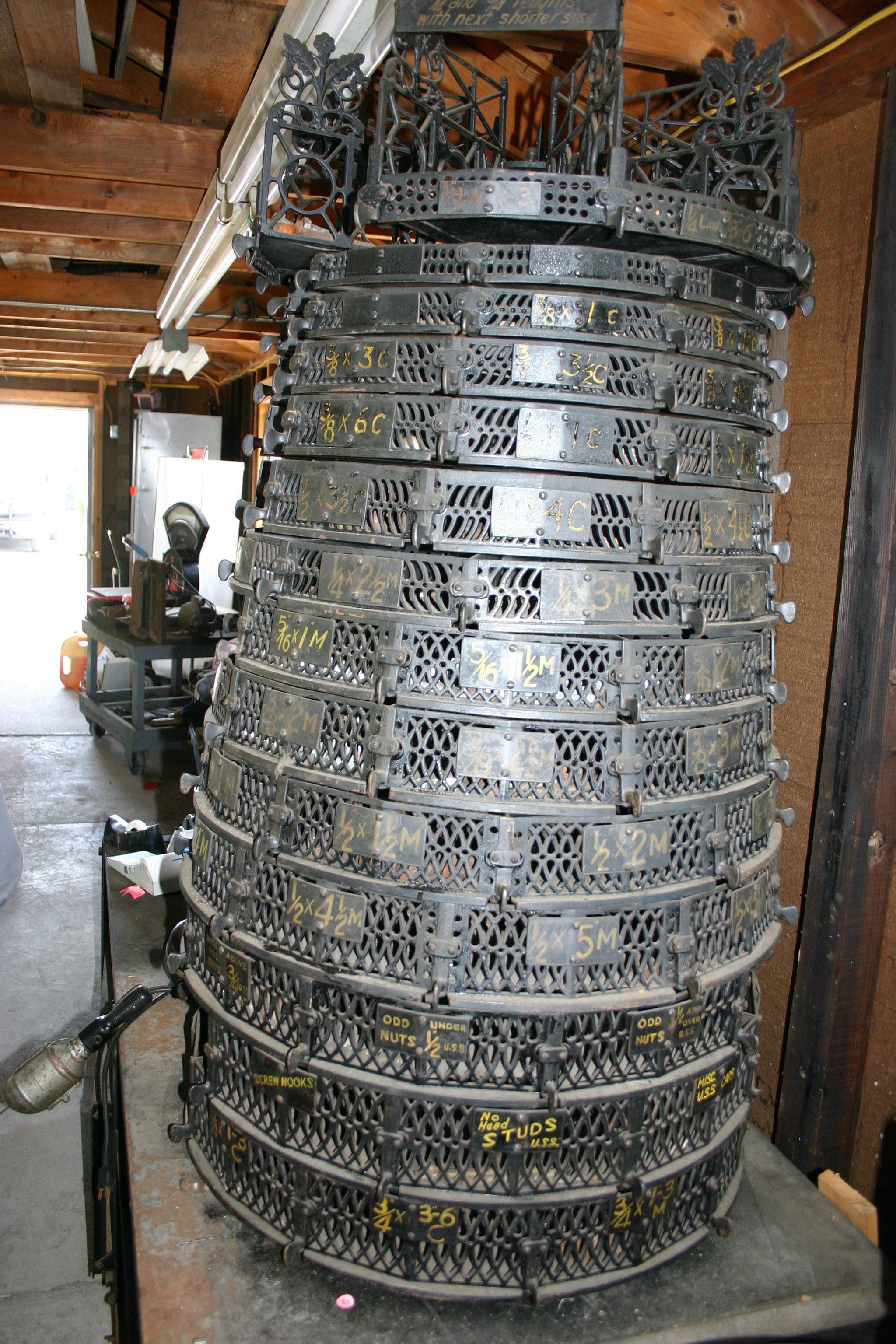 antique cast iron nuts and bolts bin hardware display antique appraisal InstAppraisal